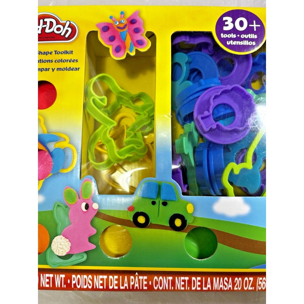 Play-Doh Stamp n Shape Toolkit 30+ Tools & 10 Colors Kids Shape Animal Craft Set - Picture 8 of 15